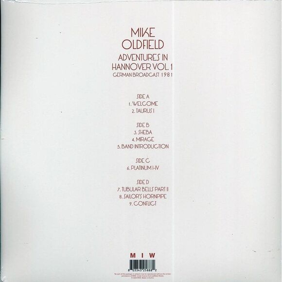 Mike Oldfield - Adventures In Hannover Volume 1: German Broadcast 1981 (2xLP) - - Picture 2 of 3